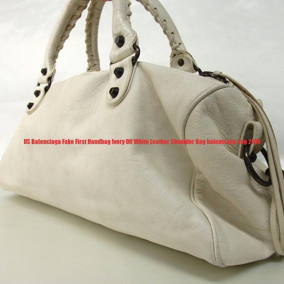 US Balenciaga Fake First Handbag Ivory Off White Leather Shoulder Bag balenciaga bag 2019 ...